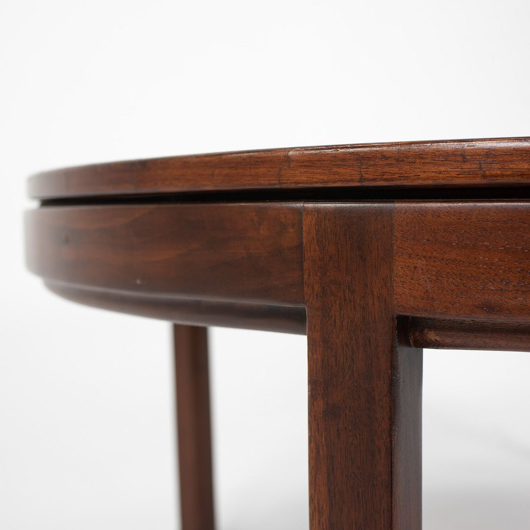 SOLD 1960s Round Coffee Table by Jens Risom for Jens Risom Design in Walnut