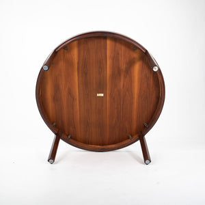 SOLD 1960s Round Coffee Table by Jens Risom for Jens Risom Design in Walnut