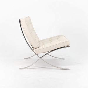 2013 Pair of 250LS Barcelona Chairs by Mies van der Rohe for Knoll in Stainless Steel and Leather