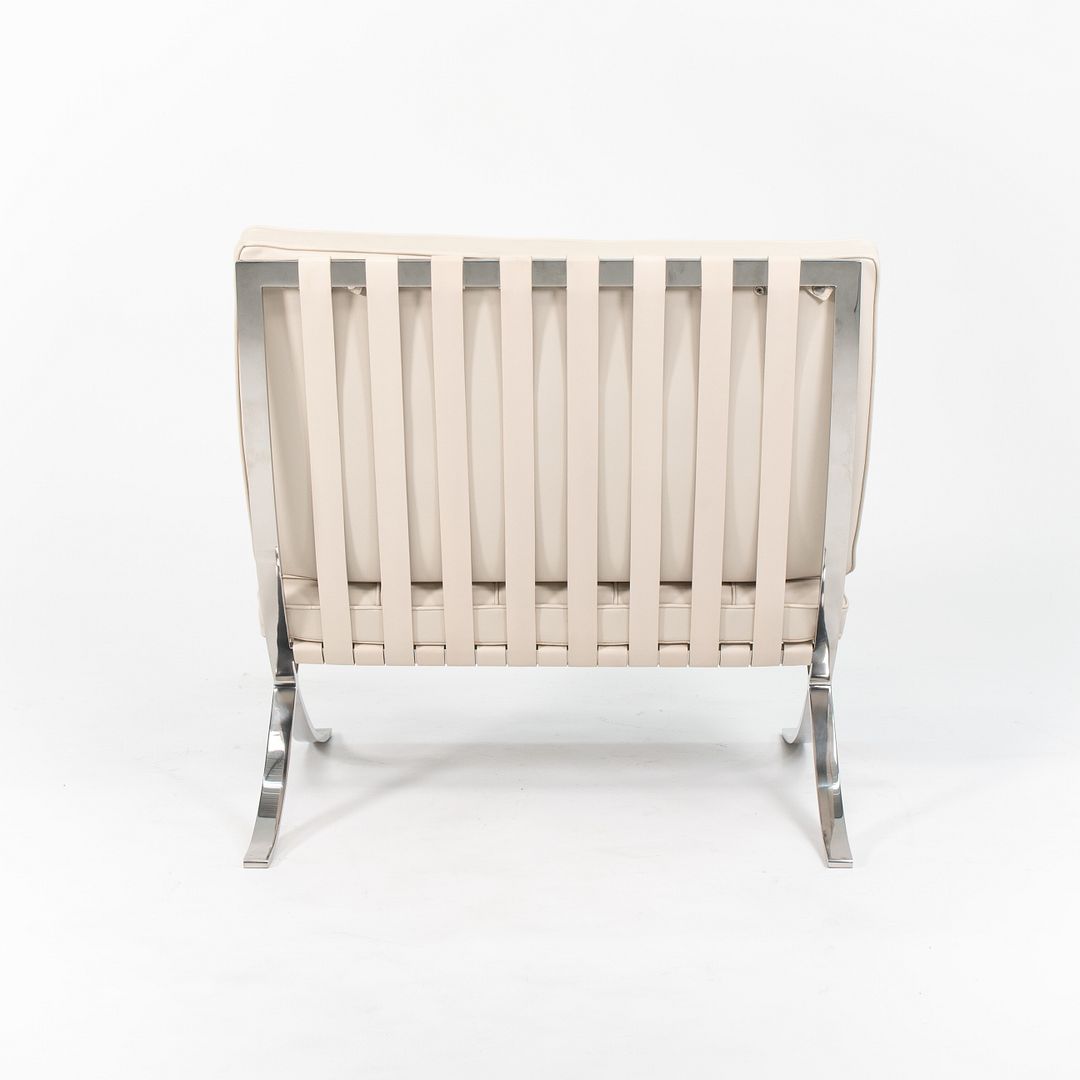 2013 Pair of 250LS Barcelona Chairs by Mies van der Rohe for Knoll in Stainless Steel and Leather