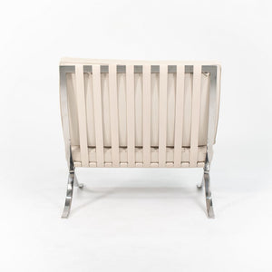 2013 Pair of 250LS Barcelona Chairs by Mies van der Rohe for Knoll in Stainless Steel and Leather