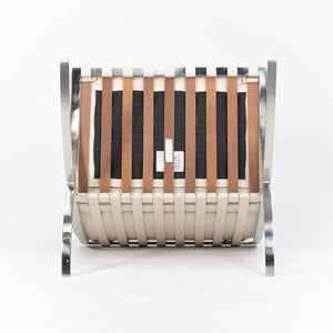 2013 Pair of 250LS Barcelona Chairs by Mies van der Rohe for Knoll in Stainless Steel and Leather
