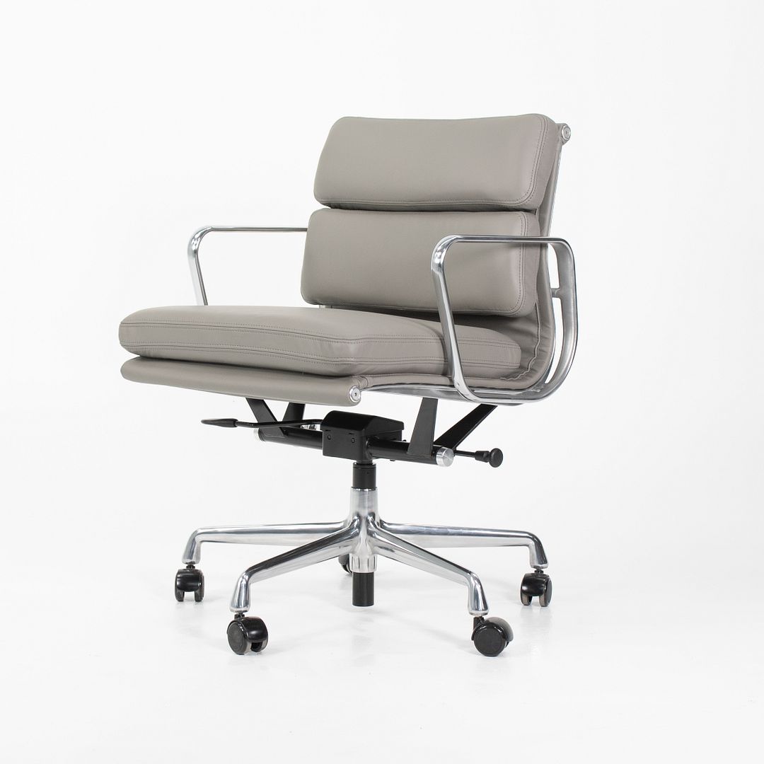 SOLD 2010s Soft Pad Management Chair by Charles and Ray Eames for Herman Miller in Gray Leather