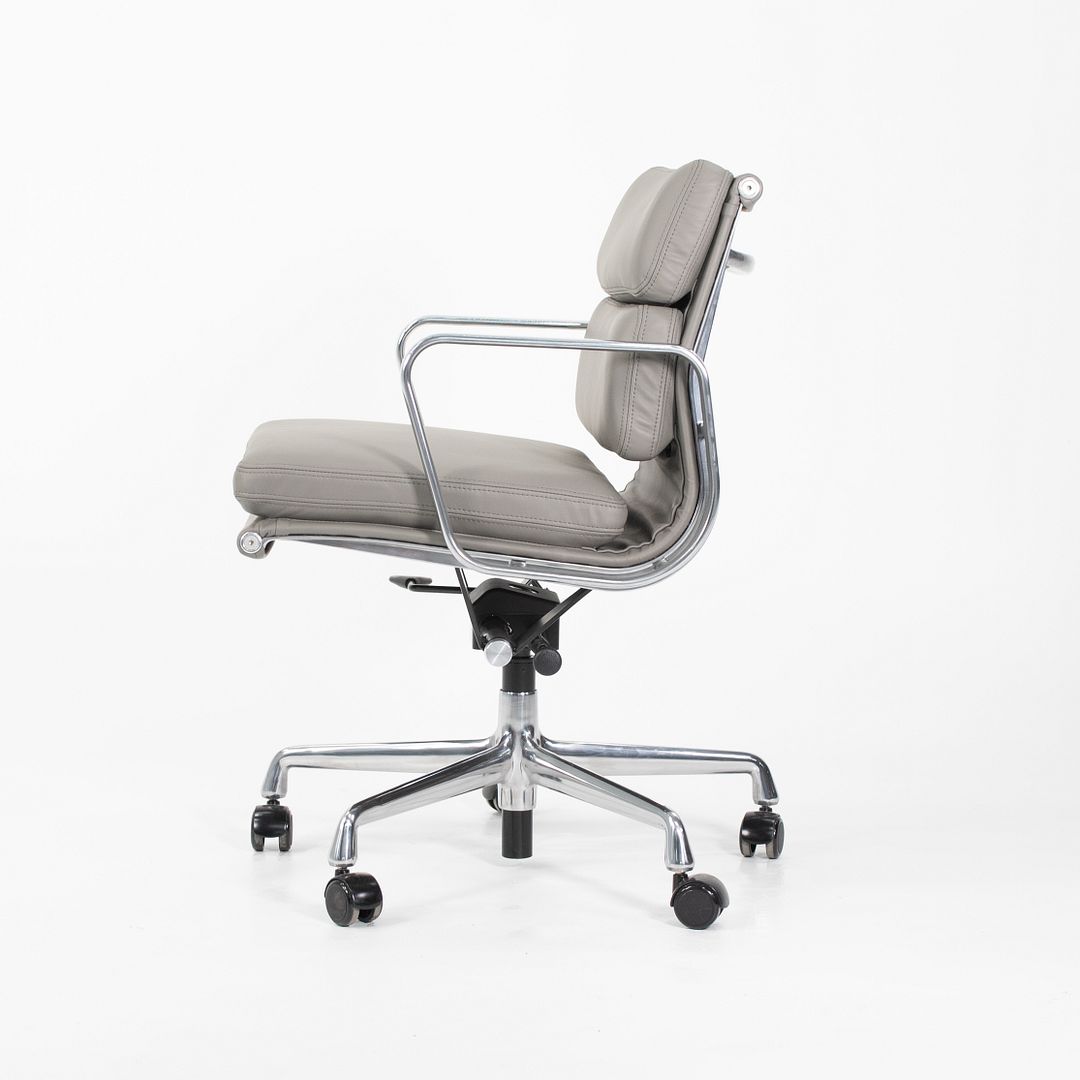 SOLD 2010s Soft Pad Management Chair by Charles and Ray Eames for Herman Miller in Gray Leather