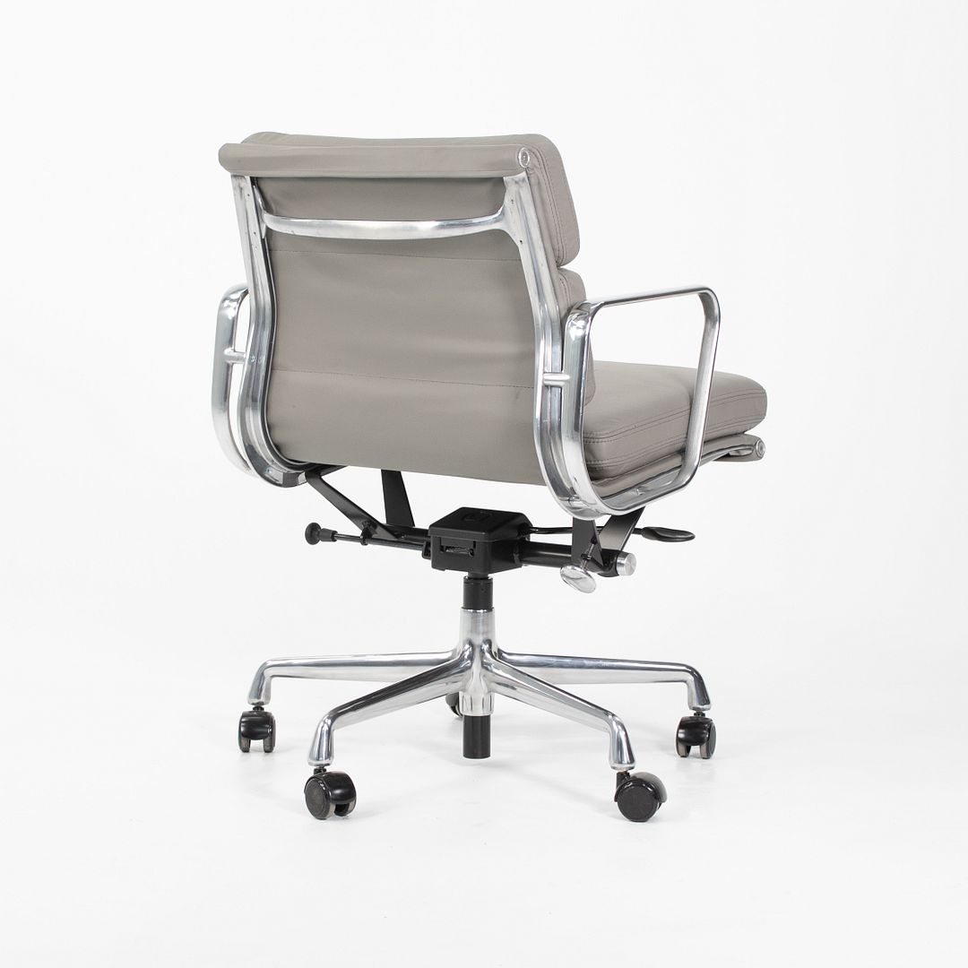 SOLD 2010s Soft Pad Management Chair by Charles and Ray Eames for Herman Miller in Gray Leather