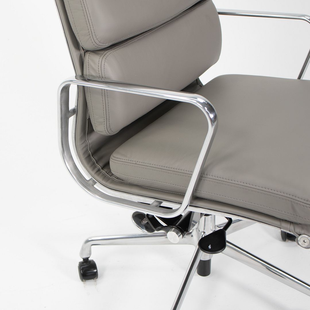 SOLD 2010s Soft Pad Management Chair by Charles and Ray Eames for Herman Miller in Gray Leather