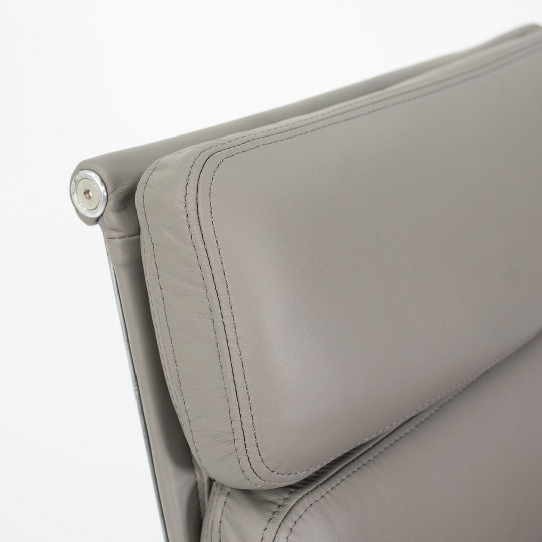 SOLD 2010s Soft Pad Management Chair by Charles and Ray Eames for Herman Miller in Gray Leather