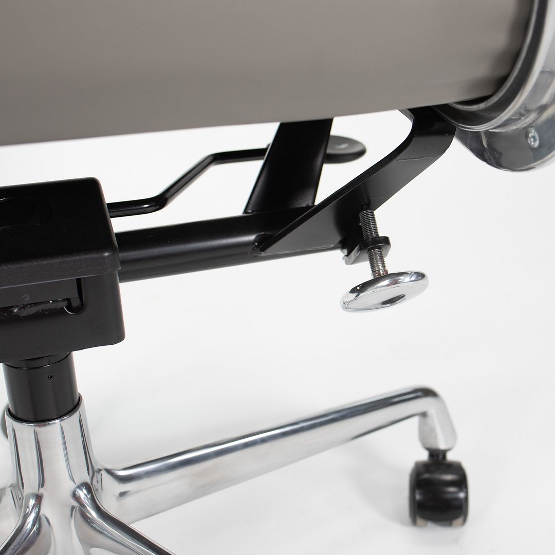 SOLD 2010s Soft Pad Management Chair by Charles and Ray Eames for Herman Miller in Gray Leather