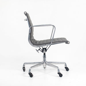 SOLD 2010s Aluminum Group Management Chair by Charles and Ray Eames for Herman Miller in Gray Leather