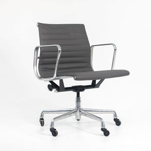 SOLD 2010s Aluminum Group Management Chair by Charles and Ray Eames for Herman Miller in Gray Leather