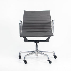 SOLD 2010s Aluminum Group Management Chair by Charles and Ray Eames for Herman Miller in Gray Leather