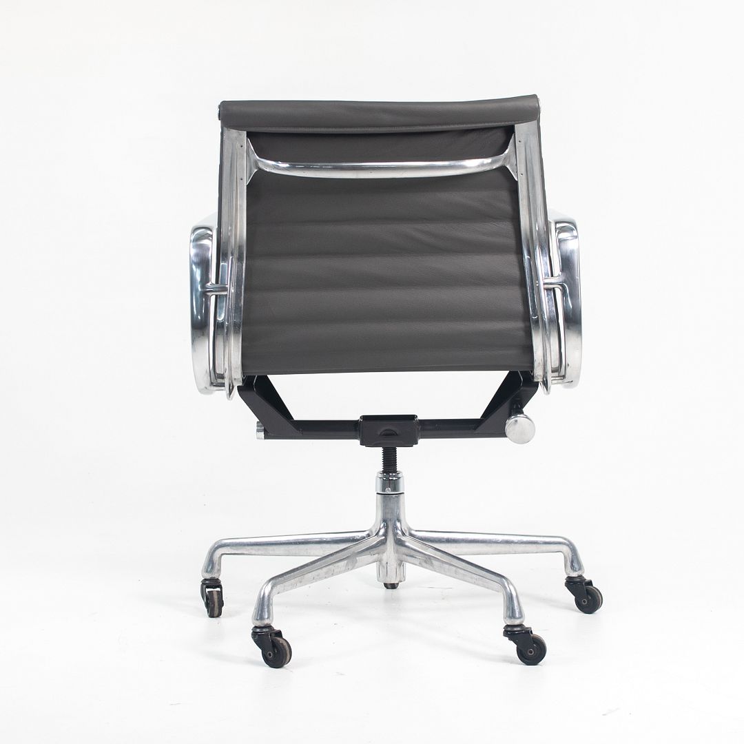 2010s Aluminum Group Management Chair by Charles and Ray Eames for Herman Miller in Gray Leather