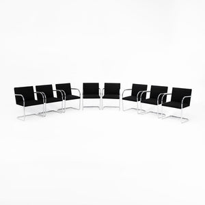 2009 Tubular Brno Chair by Mies van der Rohe for Knoll in Black Fabric Sets Available