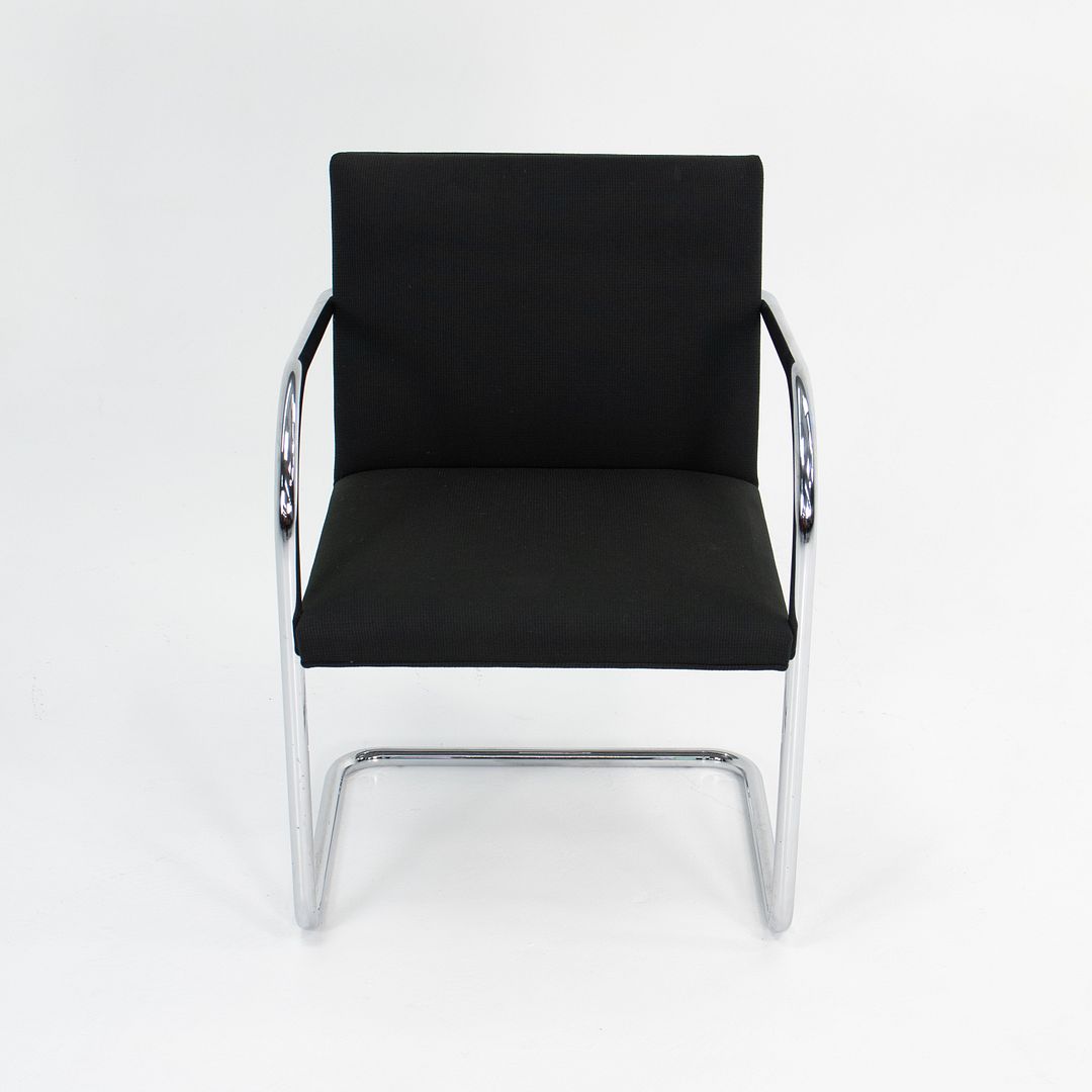 2009 Tubular Brno Chair by Mies van der Rohe for Knoll in Black Fabric Sets Available