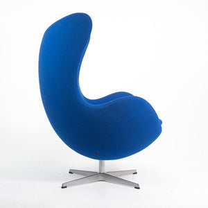 2003 Egg Chair by Arne Jacobson for Fritz Hansen in Blue Fabric (Multiple Chairs Available)