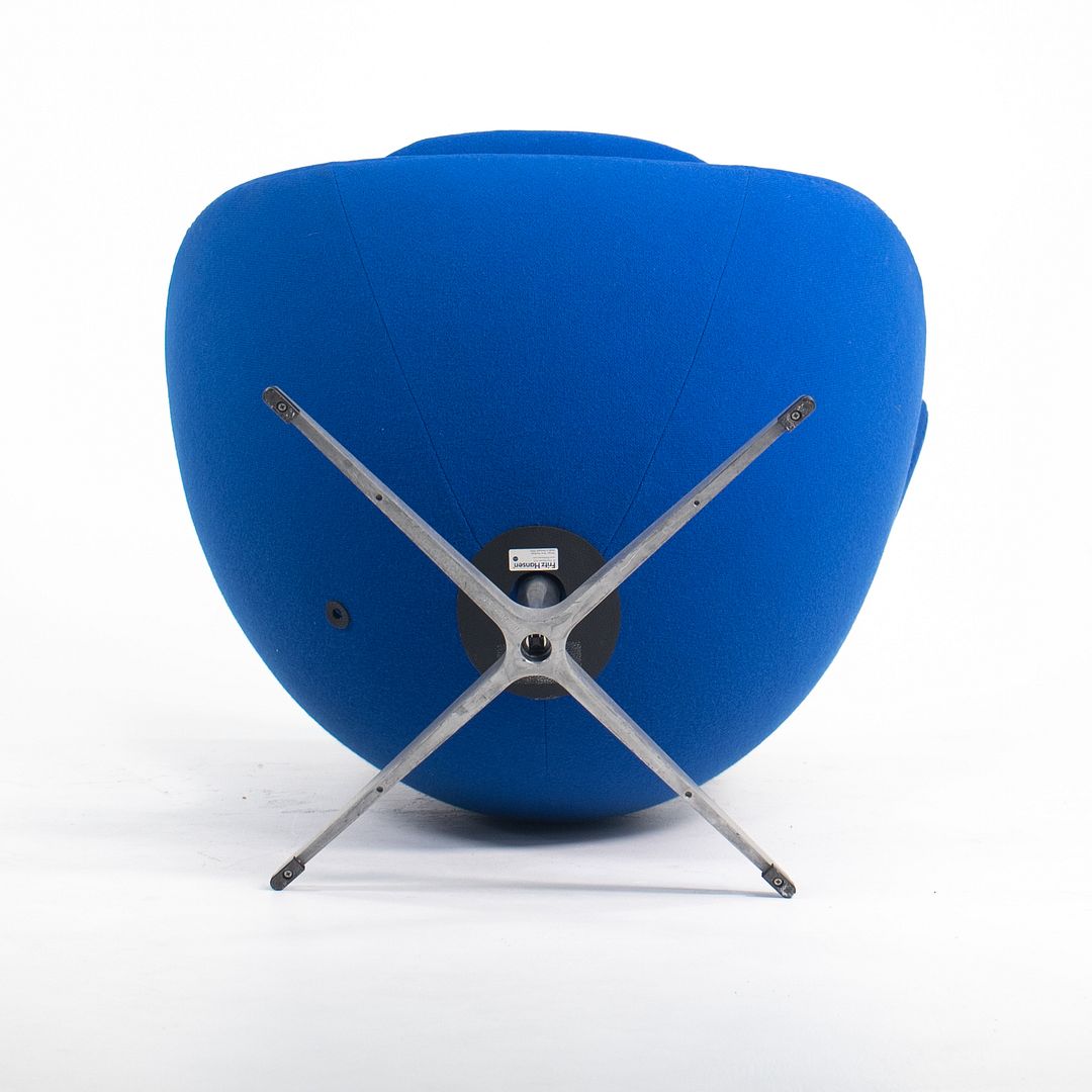 2003 Egg Chair by Arne Jacobson for Fritz Hansen in Blue Fabric (Multiple Chairs Available)