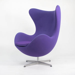 2003 Egg Chair by Arne Jacobsen for Fritz Hansen in Purple Fabric 1x Available