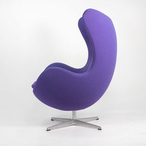 2003 Egg Chair by Arne Jacobsen for Fritz Hansen in Purple Fabric 1x Available