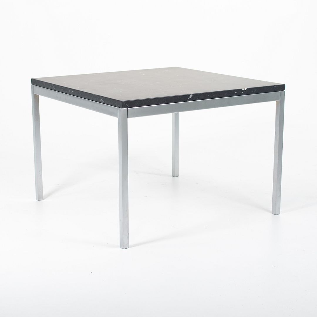 2020 2510T Square Side Table by Florence Knoll for in Satin Grigio Marquina