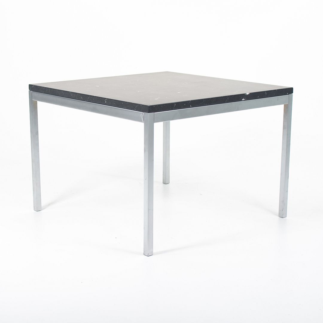 2020 2510T Square Side Table by Florence Knoll for in Satin Grigio Marquina