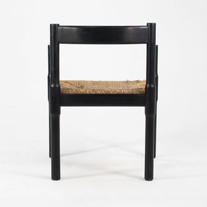 1960s Carimate Arm Chair by Vico Magistretti for Artemide with Ebonized Wood Frame