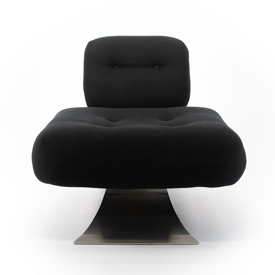1970s Alta Chair by Oscar Niemeyer for Mobilier International with Black Fabric Upholstery