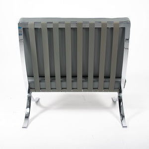 SOLD 2021 250L Barcelona Chair by Mies van der Rohe for Knoll in Chromed Steel and Gray Leather