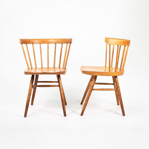 1947 Pair of George Nakashima for Knoll N19 Straight Chairs in Natural Birch