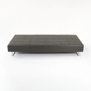 SOLD 2014 Quadra Bench by Pierluigi Cerri for Poltrona Frau in Grey Leather 87x34 inch