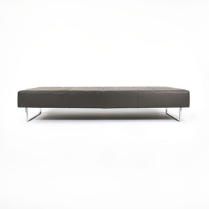 SOLD 2014 Quadra Bench by Pierluigi Cerri for Poltrona Frau in Grey Leather 87x34 inch