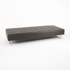 2014 Quadra Bench by Pierluigi Cerri for Poltrona Frau in Grey Leather 87x34 inch