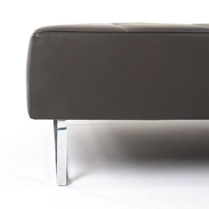 SOLD 2014 Quadra Bench by Pierluigi Cerri for Poltrona Frau in Grey Leather 87x34 inch