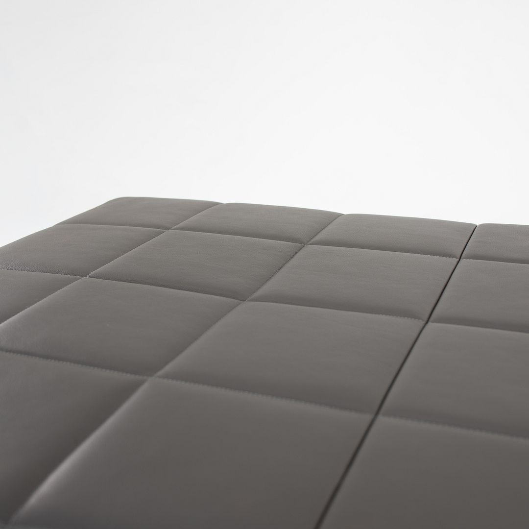 SOLD 2014 Quadra Bench by Pierluigi Cerri for Poltrona Frau in Grey Leather 87x34 inch