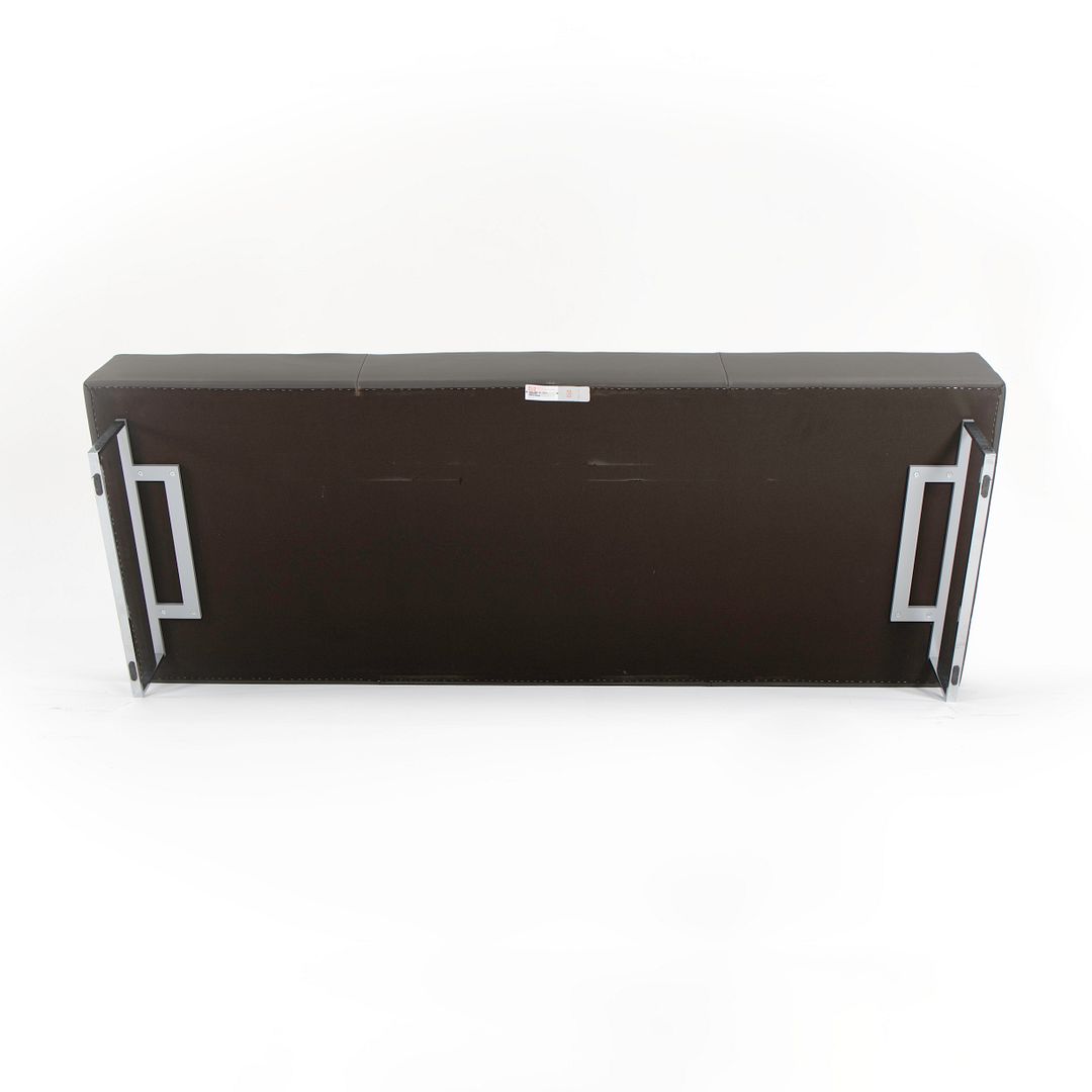 SOLD 2014 Quadra Bench by Pierluigi Cerri for Poltrona Frau in Grey Leather 87x34 inch