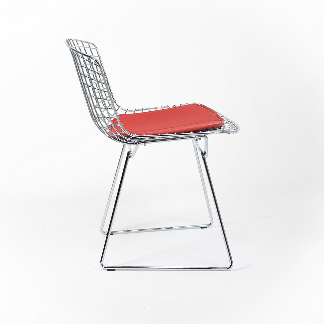 SOLD 2010s Bertoia Side Chair Model 420C by Harry Bertoia for Knoll in Chrome 12+ Available