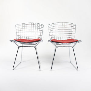 SOLD 2010s Bertoia Side Chair Model 420C by Harry Bertoia for Knoll in Chrome 12+ Available