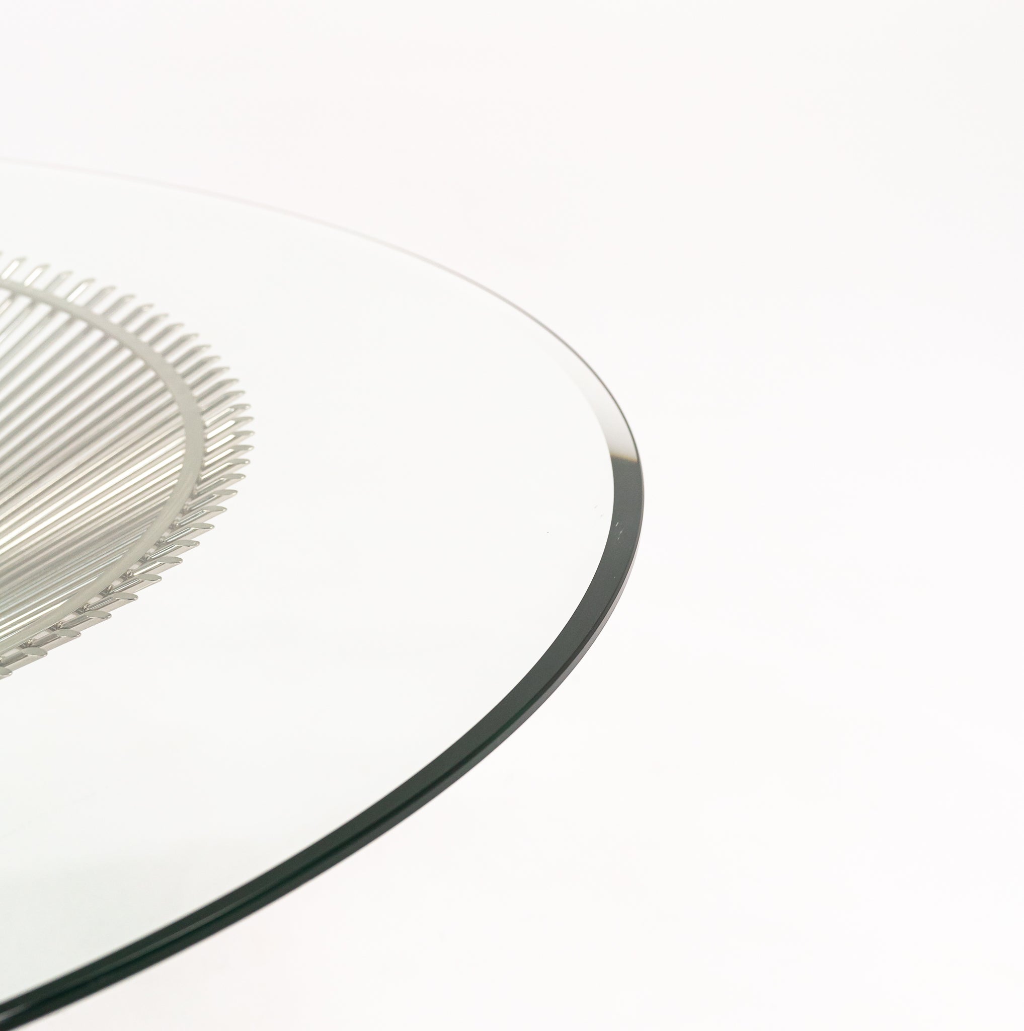 2000s Platner 42 in Coffee Table 3714T by Warren Platner for Knoll in Polished Nickel with Clear Glass