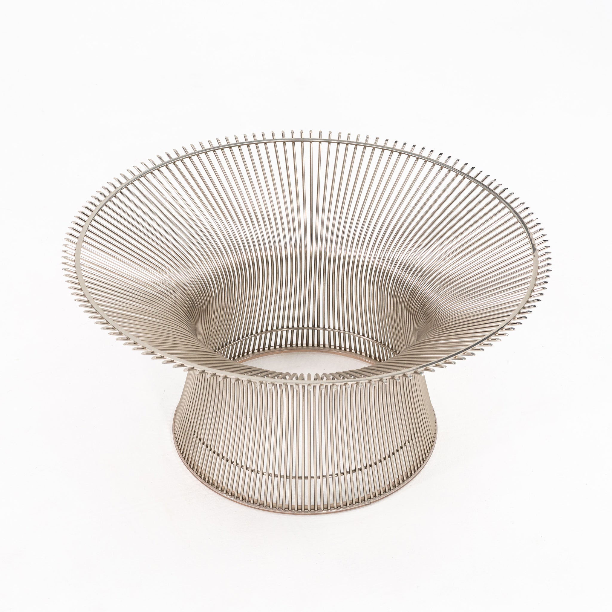 2000s Platner 42 in Coffee Table 3714T by Warren Platner for Knoll in Polished Nickel with Clear Glass