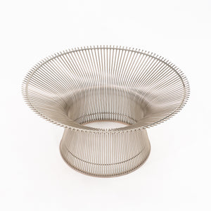 2000s Platner 42 in Coffee Table 3714T by Warren Platner for Knoll in Polished Nickel with Clear Glass