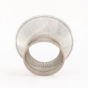 2000s Platner 42 in Coffee Table 3714T by Warren Platner for Knoll in Polished Nickel with Clear Glass