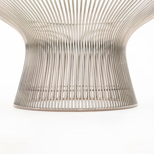 2000s Platner 42 in Coffee Table 3714T by Warren Platner for Knoll in Polished Nickel with Clear Glass