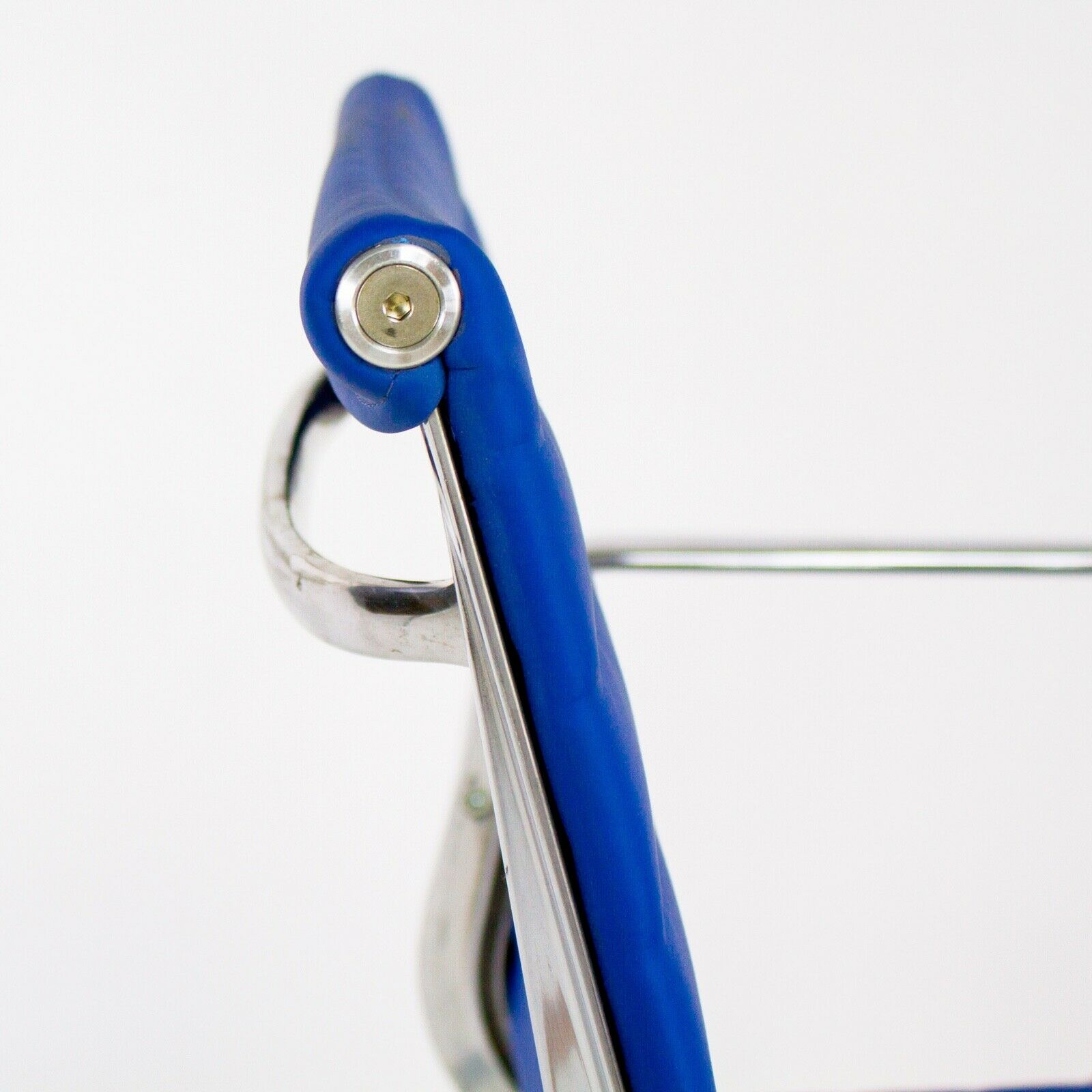 SOLD 2010s Herman Miller Eames Aluminum Group Management Desk Chair in Blue Leather