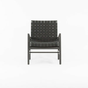 SOLD 2021 Jens Risom for Knoll Ebonized Maple & Black Cotton Lounge Chair with Arms