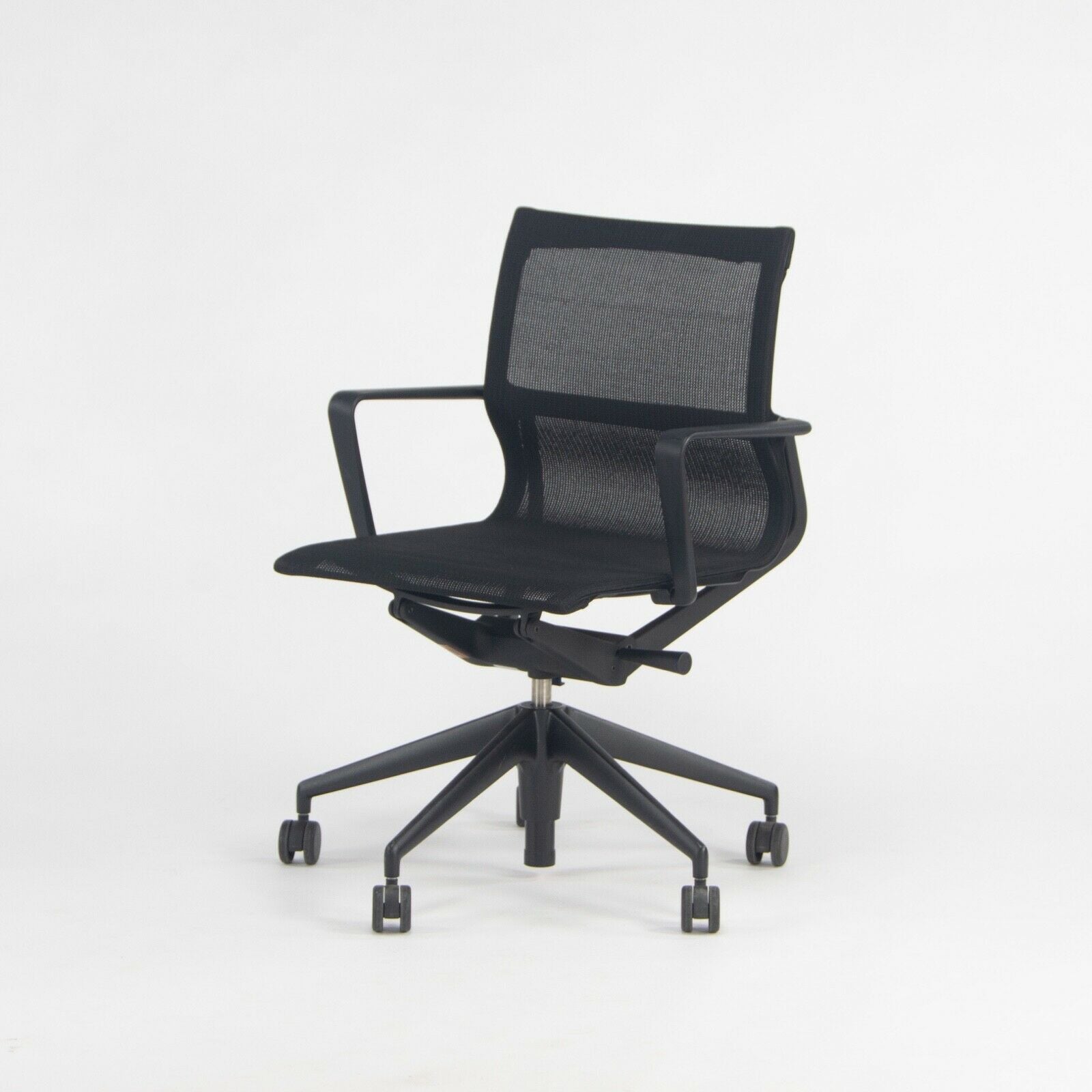 SOLD 2018 Vitra Physix Rolling Desk Chair by Alberta Meda Black Mesh Sets Available