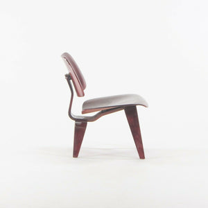 SOLD 1954 Herman Miller Eames LCW Lounge Chair Wood Refinished Red Aniline with Label