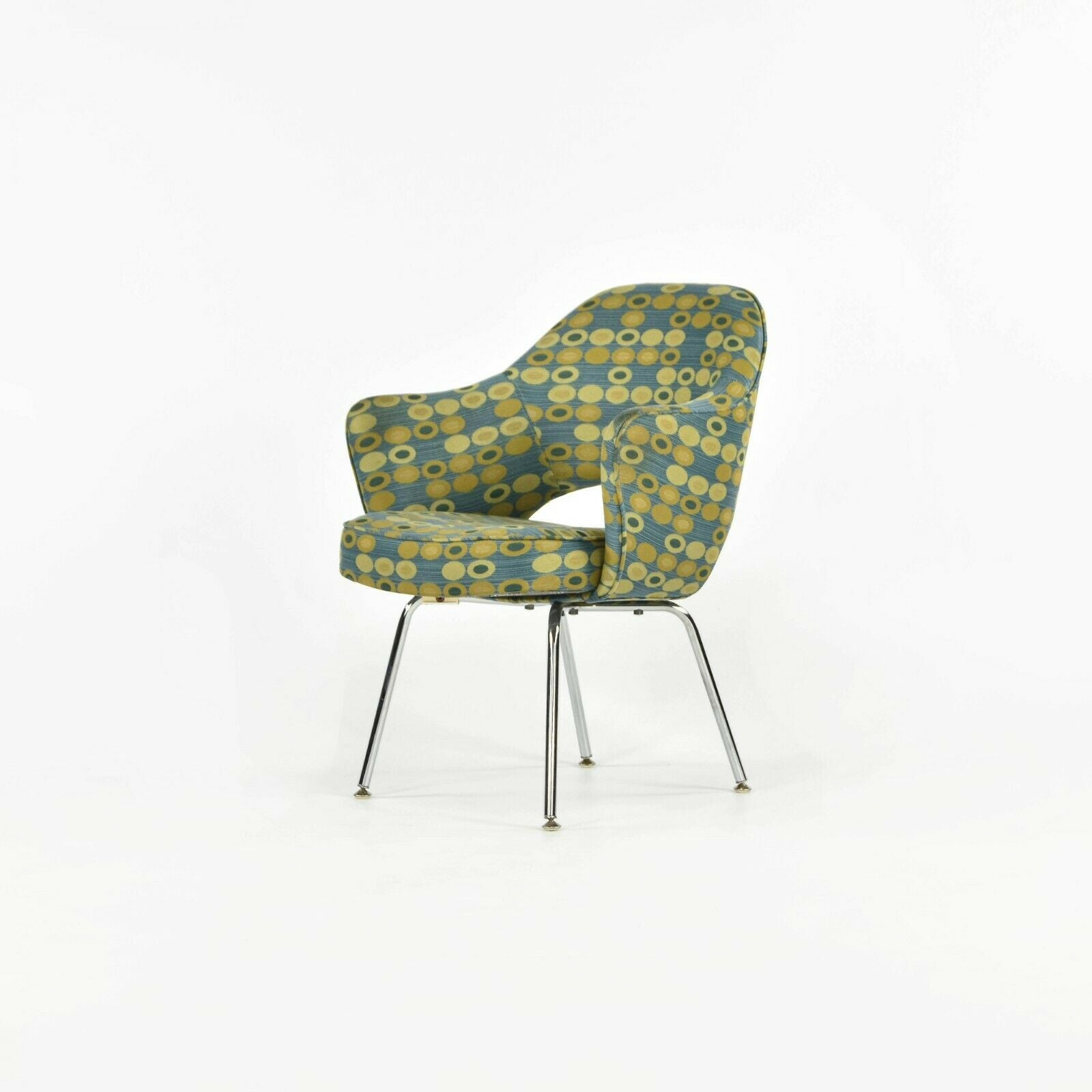 2008 Eero Saarinen for Knoll Executive Dining Arm Chair Abacus Fabric 4x Avail
