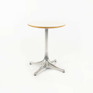 SOLD 1980 George Nelson for Herman Miller Swag Leg Side Table with White Laminate Top