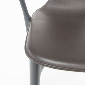 C. 2019 Vitra Belleville Armchair in Brown Leather by Ronan & Erwan Bouroullec