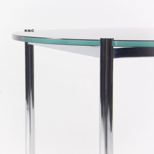 SOLD 2021 Mies Van Der Rohe for Knoll MR Side End Table Smoked Glass Chromed Steel