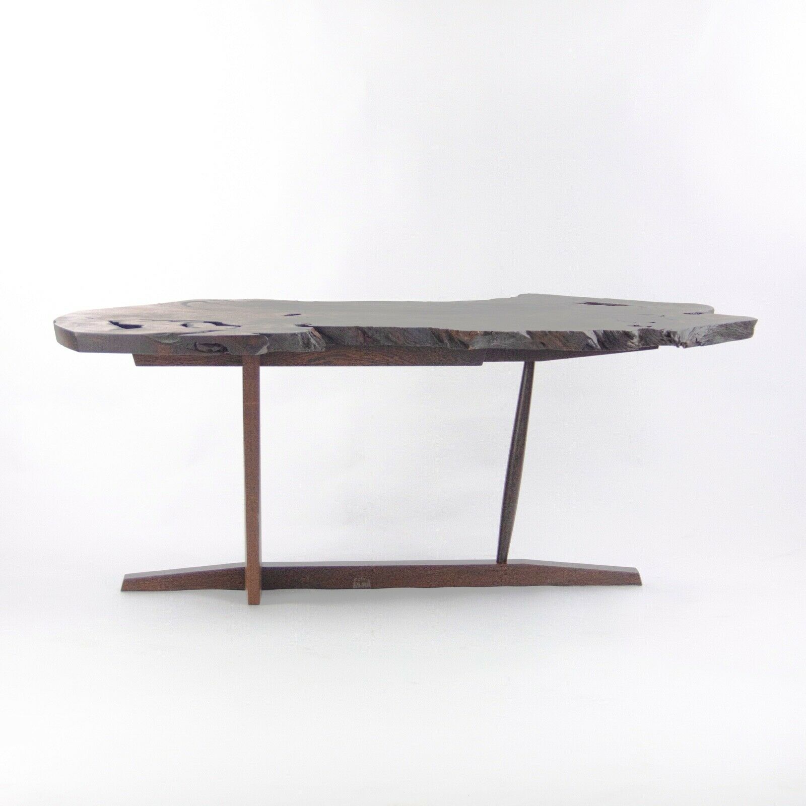 SOLD 2007 Ru Amagasu Nakashima Set of 7 Conoid Chairs & Holtz Dining Table Wenge & Redwood